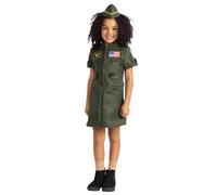 Dress Up America Costume De Pilote De Chasse Pour Filles - Robe De Pilote De Chasse De l'Air Force - Costume D'habillage Top Gun Pour Filles