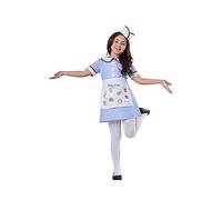 Dress Up America Costume de serveuse de salle à manger pour enfants - Ensemble de costumes pour fille des années 1950 - Habillage de serveuse Carhop bleu pour les filles