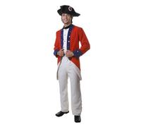 Dress Up America Costume de soldat colonial adulte , X-grande (taille- 122-132 , hauteur- 173-193 cm , entrejambe- 84 cm) , Comme la Présentation , X-Large