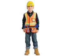 Dress Up America Costume d'ouvrier du bâtiment pour enfants - Costume d'ouvrier du bâtiment pour garçons et filles (avec casque)