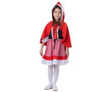 Dress Up America Costume du Petit Chaperon Rouge - Cape à Capuche Rouge et Robe Costume pour Filles - Livre d'Histoire Habillage pour Enfants