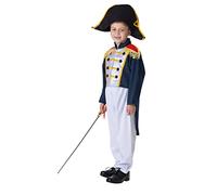 Dress Up America Costume général colonial historique pour les enfants , taille 14- ans (taille- 90-109 , hauteur- 152- cm) , Noir-Blanc-Jaune-Rouge , taille 14- ans (taille- 90-109 , hauteur- 152- cm)