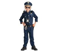 Dress Up America Déguisement De Policier Pour Enfants - Déguisement De Policier Pour Garçons - Ensemble Uniforme De Policier Avec Accessoires - Chemise, Pantalon, Chapeau, Ceinture, Sifflet