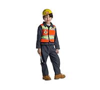 Dress Up America Déguisement d'ouvrier du bâtiment pour tout-petits avec casque - Déguisement de jeu de rôle - Déguisement d'ouvrier du bâtiment pour enfants