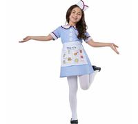 Dress Up America Diner Serveuse Déguisement - Bleu Carhop Robe pour Filles