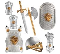 Dress Up America Knight Armor ensemble for Kids - Bouclier médiéval et casque Playset - Royal Knight Dress Up For Boys