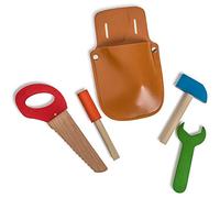 Dress Up America Ensemble d'outils peu Builder d’outils en bois Pochette - Faire semblant Pla