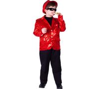 Dress Up America Entièrement Doublé Rouge Sequin Veste pour Enfants - Beau Set