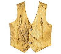 Dress Up America Gilet À Paillettes Dorées Pour Adulte - Gilet De Danse Brillant Pour Adultes - Costume De Fête Pour Homme