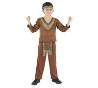 Dress Up America Indian Boy Costume - Produit est livré avec: Chemise, Pantalon et Casque (Moyen)