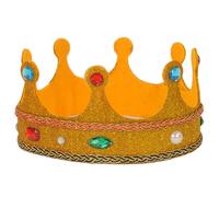 Dress Up America King Haut Couronne Pour Enfants & Adultes - Or Avec Faux Bijoux