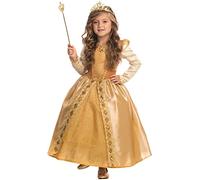 Dress Up America Majestueux Costume de Princesse Dorée pour Filles - Beau Costume pour Jeu de Rôle - Robe de Bal Dorée pour Enfants