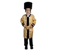 Dress Up America Manteau Grand Rabbin doré pour enfants - Ensemble Bekitcha juif pour garçons