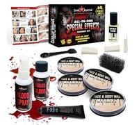 Dress Up America Maquillage Halloween Kit - Visage et Corps Cire,Latex Faux Sang