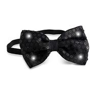 Dress Up America Noeud papillon à sequins avec lumières clignotantes LED , Taille unique , Noir ,