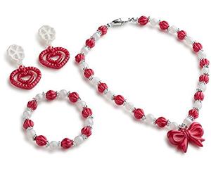 Dress Up America Parure de Bijoux Rouge pour Princesse