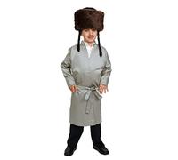 Dress Up America Rayé Yerushalmi Chasidic Bekitcha Tenue de rabbin juif pour enfants