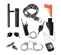 Dress Up America Ultimate All-In-One Police Accessoire Ensemble de jeu de rôle pour enfants - Équipement de police pour enfants Comprend un pistolet, des menottes et un badge de police pour les enfant