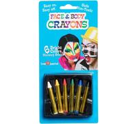 Dress Up America Visage Peintures pour Enfants - 6 Couleurs Crayons Kit