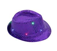Dress Up Casquette de baseball unisexe avec lumière LED clignotante à paillettes, multicolore, Taille unique