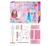 Dress-up Craft Kit | Creative Fashion Kit | Dress Design Kit | Kids Clothing Craft Set | Fashion Design For Girls | Girls Crafts Kit Children Clothes Design Kit For Home Kindergarten Nursery