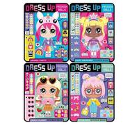 Dress Up Fashion Dolls Collection by Sophie Collingwood Illustrated 4 Sticker Activity Books Set (Dress Up Fashion Dolls: Animal Party, Fairy Universe, Snack Planet & Style City)