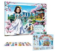Dress Up Games | 26 x 19 x 0,8 cm Magnetic Dress-up Stickers Pretend Play Set - Lightweight Educational Toys Pretend Play For Kids Girls Toddler Travel Games Party Favors Birthday Home Car Trip