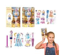 Dress Up Paper Doll Magnets - Magnetic Princess Playset, Pretend Fashion Toy Set | Long Lasting Creative Role Play Kit for Girls Travel Home Nursery School Learning Imagination Activity Fun Giffts