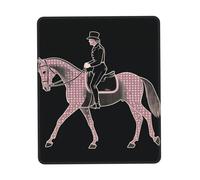 Dressage Cavalier De Dressage Cheval Tapis Souris Bords Cousus Tapis De Souris Douce Mouse Pad pour Jeux Maison Ordinateur 25X30Cm