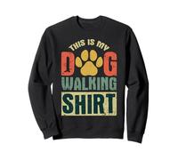 Dressage de chien rétro vintage amusant avec inscription « This Is My Dog Walking » Sweatshirt