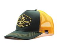 DRESSED IN MUSIC PLAY WITH ME asquette Trucker pour Homme - Visière Semi courbée - Taille Unique - 5 Panneaux - Ajustable par réglette Plastique rétro Snapback - Surfer sur Le Pays Basque