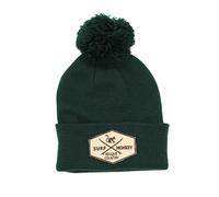 DRESSED IN MUSIC PLAY WITH ME Beanie Bonnet pour garçon/fille Surf Monkey® - Taille unique - Bonnet d'hiver avec pompon, vert, Taille Unique