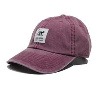 DRESSED IN MUSIC PLAY WITH ME Casquette de baseball Classic Surf Monkey® - Casquette Dad en coton sans structure - Aspect vieilli, bordeaux, taille unique