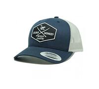 DRESSED IN MUSIC PLAY WITH ME Casquette Trucker pour Homme/Femme - Visière Semi courbée - Taille Unique - Ajustable rétro Snapback - Surfer sur Le Pays Basque - (Bleu)