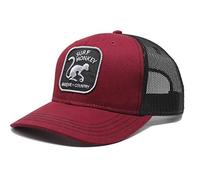 DRESSED IN MUSIC PLAY WITH ME Casquette Trucker pour Homme/Femme - Visière Semi courbée - Taille Unique - Ajustable rétro Snapback - Surfer sur Le Pays Basque - (Rouge)