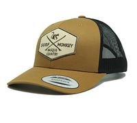 DRESSED IN MUSIC PLAY WITH ME Casquette Trucker Surf Monkey® - Bonnet pour Homme/Femme - Design à 5 Panneaux - Taille Unique - Capuche Structurée avec Profil Moyen, Bleu, marron, Taille Unique