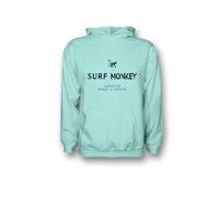 DRESSED IN MUSIC PLAY WITH ME Hoodie Sweat à Capuche écologique pour Homme/Femme en Coton Biologique Gots Surf Monkey®, Glace, S