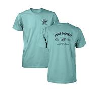 DRESSED IN MUSIC PLAY WITH ME T-shirt en coton biologique Surf Monkey®, Aqua, XL