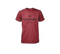 DRESSED IN MUSIC PLAY WITH ME T-shirt en coton biologique Surf Monkey®, rouge, XL