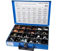 Dresselhaus assortiment de bagues d'étanchéité dans une boîte en tôle, assortiment de bagues d'étanchéité Bagues d'étanchéité et bouchons de vidange d'huile