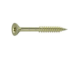 Dresselhaus JD-79 Lot de 100 vis à tête fraisée et filetage partiel pour panneaux d''aggloméré et crans sous tête 10 i, jaune, 0/1137/021/3,5/50/ /02