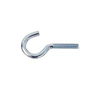 Dresselhaus Lot de 10 crochets à vis M6 x 50 mm 11E courbé avec filetage métrique. Galvanisé - Lot de 10