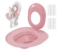 Dresseur de Toilettes pour Chat,Siège Amovible pour l'apprentissage de la propreté | Rehausseur pour Litière | Convient pour Espace intérieur, Maison, Appartement, WC, sous-Sol, animalerie