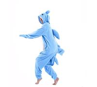 dressfan Animal Requin Onesie Requin vêtements Cosplay vêtements De Noël Halloween Pyjamas pour Unisexe Adultes Enfants Ados (Bleu, XL(70"-74"))