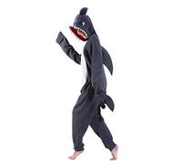 dressfan Animal Requin Onesie Requin vêtements Cosplay vêtements De Noël Halloween Pyjamas pour Unisexe Adultes Enfants Ados (Gris, XS(51"-56"))