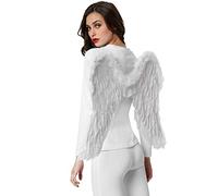 dressforfun 303396 Ailes d´Ange Adulte Accessoire Déguisement Plumes Style Elégant 74 X 54 cm Blanc