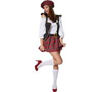 dressforfun 900421 - Déguisement pour Femme, Fille écossaise, Chemisier avec volants au col et aux manches (XL | No. 302268)