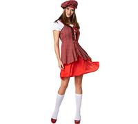 dressforfun 900422 - Déguisement pour Femme, Adolescente écossaise, Chemisier intégré à Manches Courtes (XL | No. 302273)
