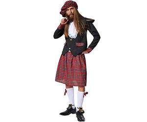 dressforfun 900424 - Déguisement pour Homme d’écossais distingué, Veste et Kilt avec Bas et Casquette (S | No. 302080)