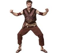 dressforfun 900575 - Déguisement pour Homme Chef de Clan de l’Âge de Pierre, Haut Long à Motif Tacheté (M | No. 302764)